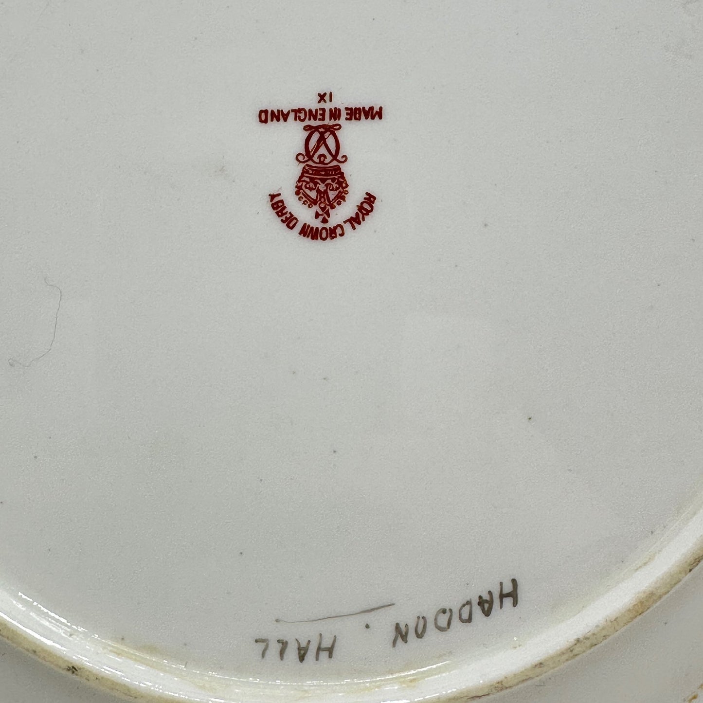 Signed 1870s Antique Dessert Plates & Royal Crown Derby Plate