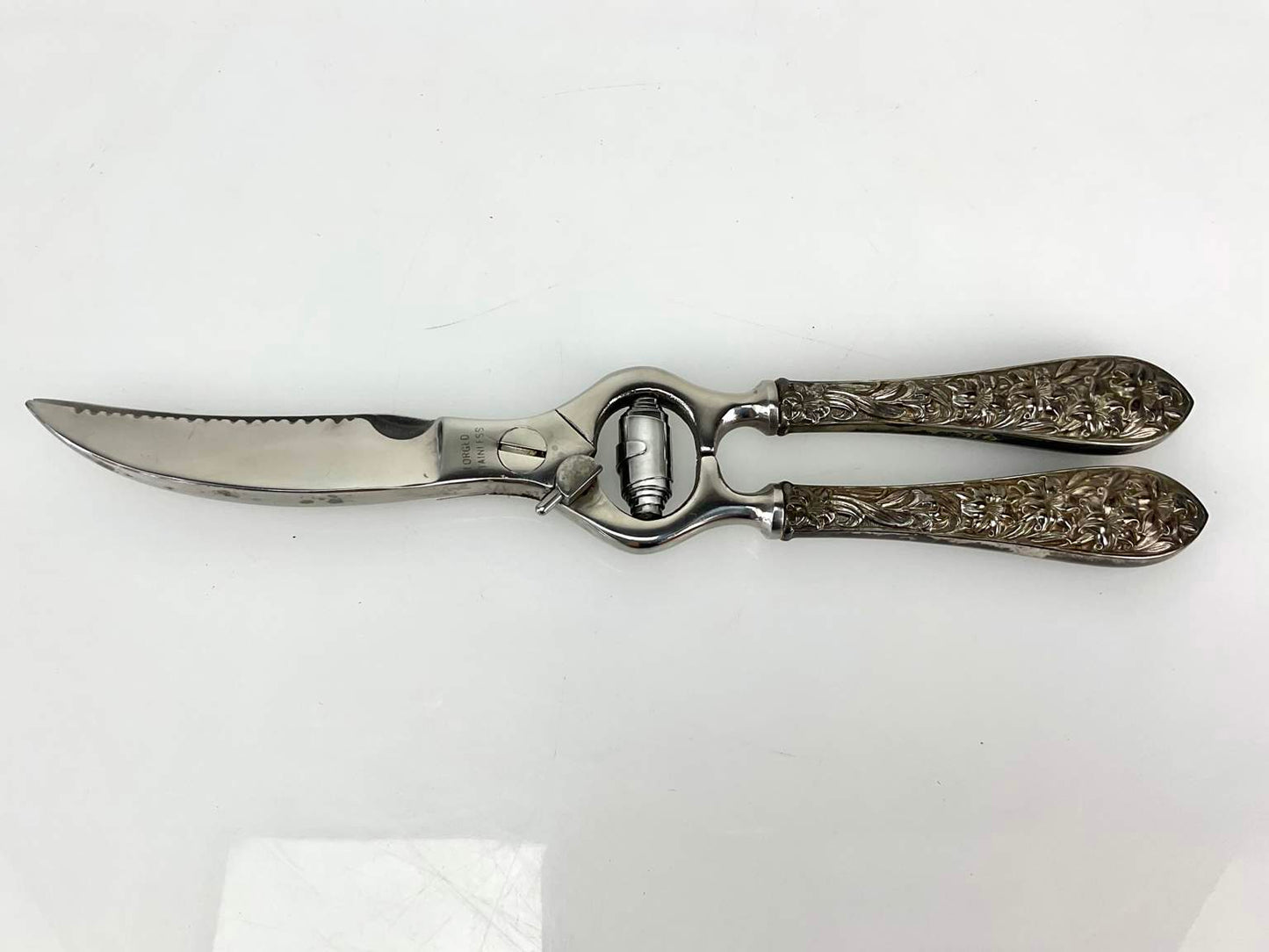 Vintage Sheffield W. Goff & Son Sterling Silver 3 Piece Carving Set