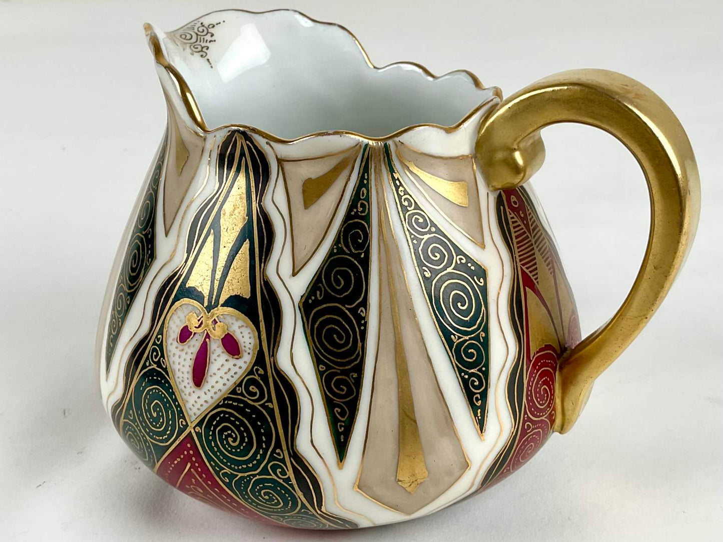 Vienna Alhambra Art Deco Painted Porcelain Pitcher