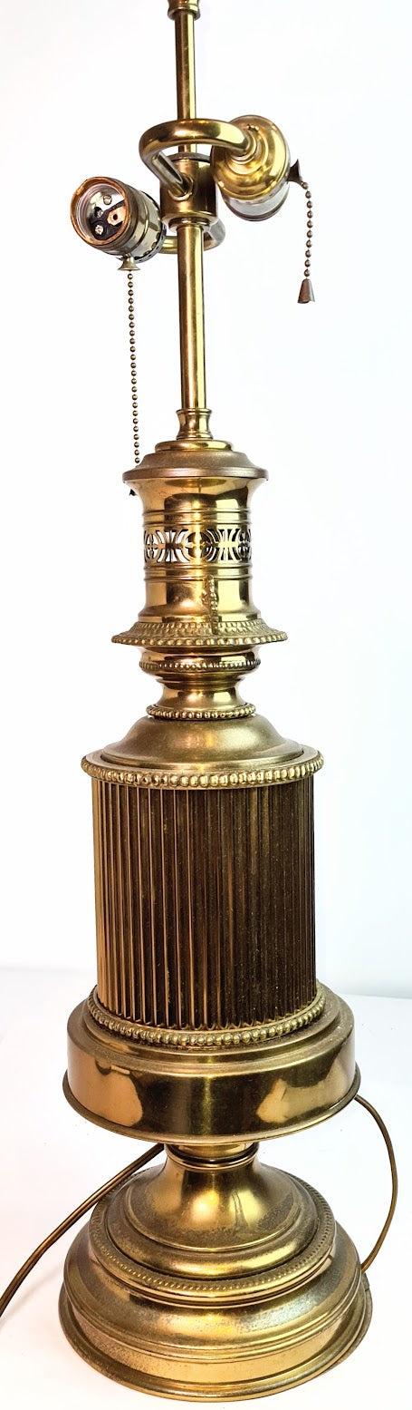 Vintage Paul Hanson Brass Table Lamp with Keys