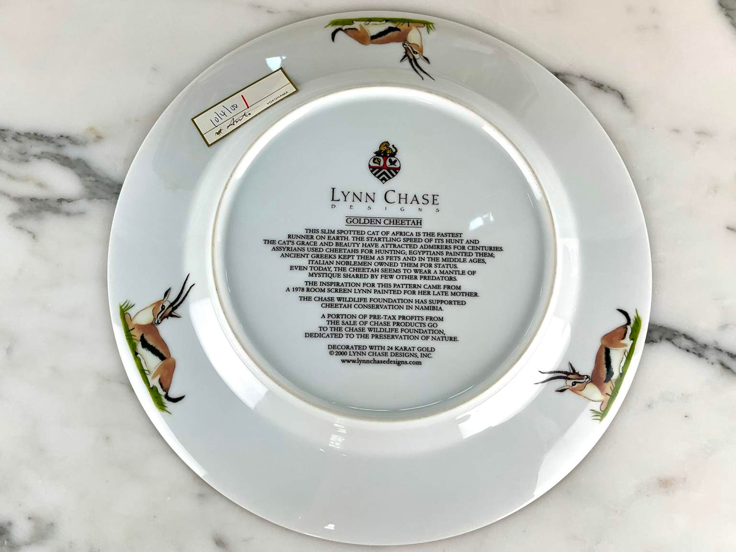 Stunning Lynn Chase Golden Cheetah Plate