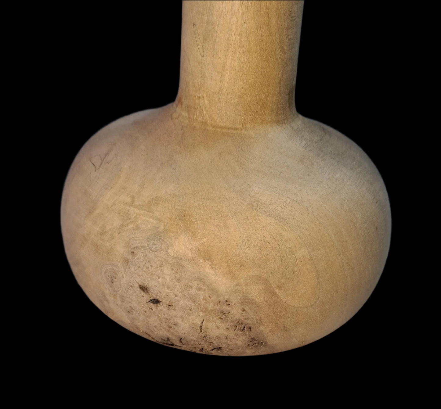 Handcrafted Wooden Vase with glass insert