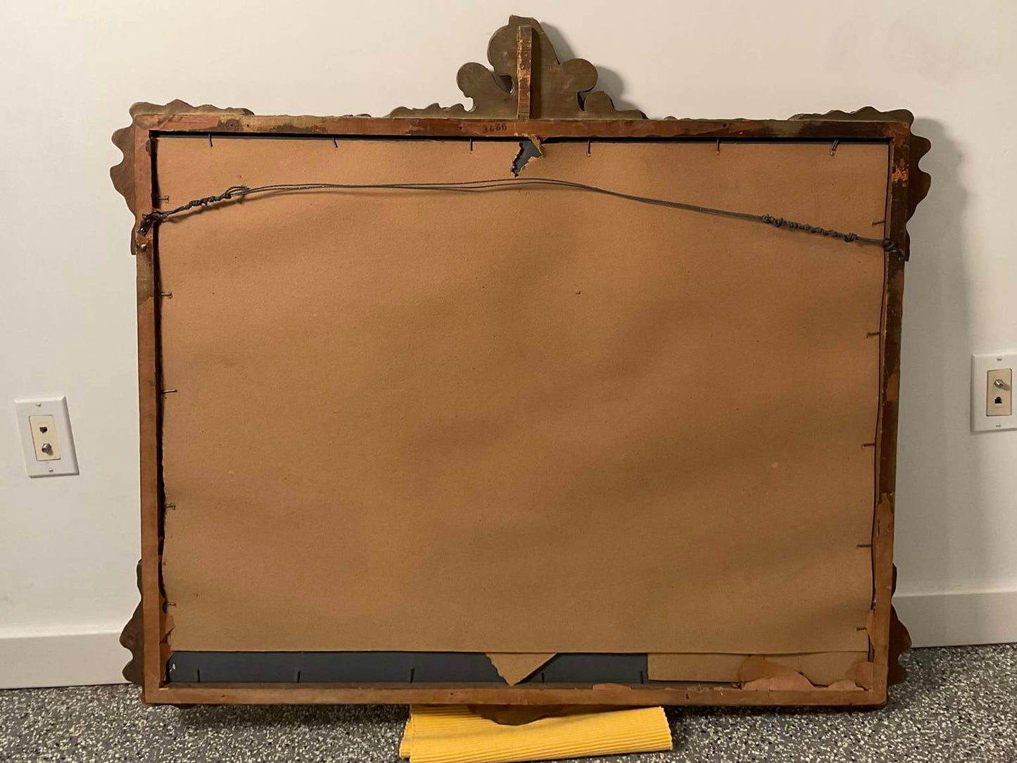 Vintage Carved Antiqued Gold Mirror