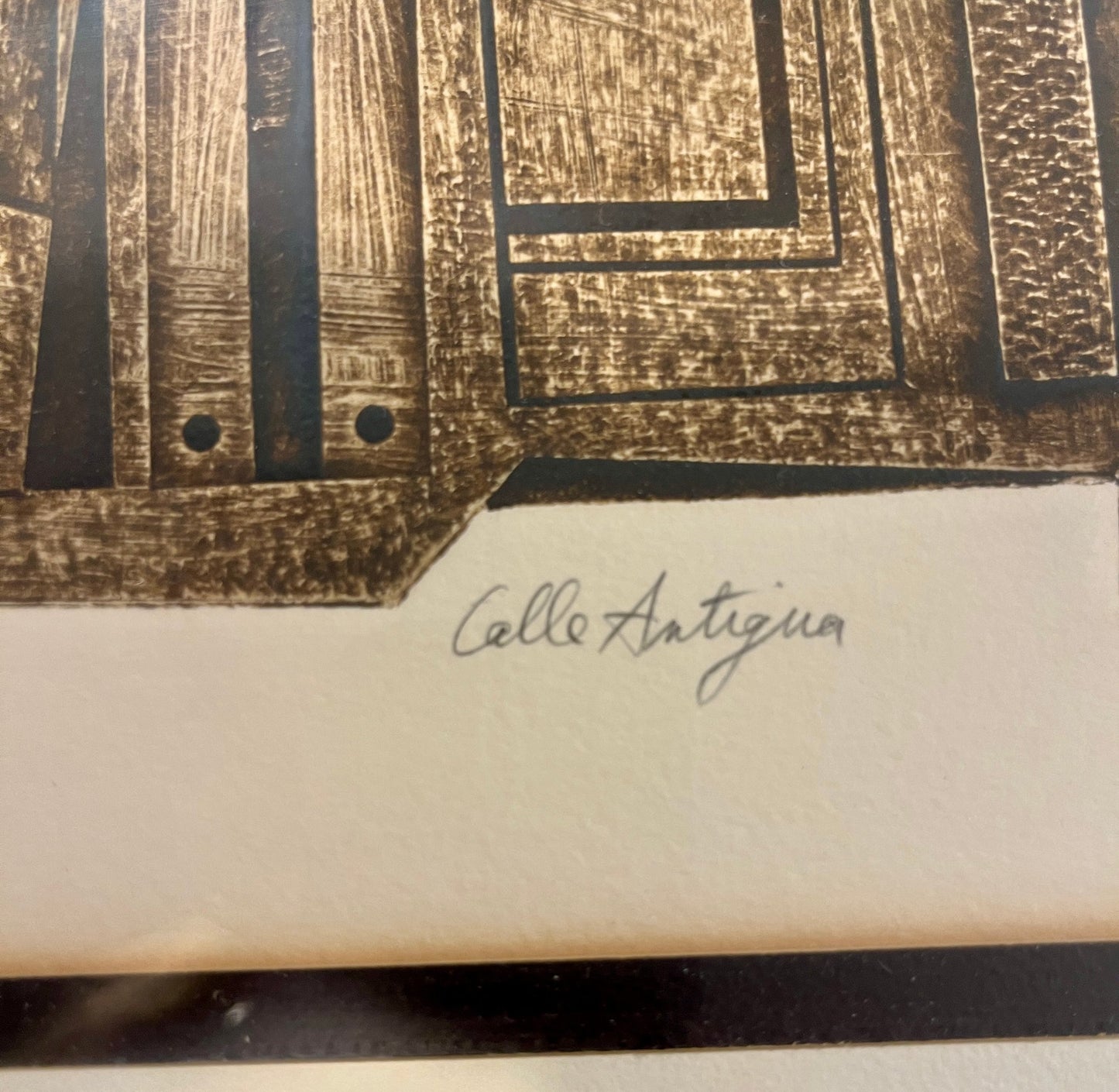 Framed Lithograph - Signed "A. Martin Friedman '73 - Artist's Proof - Calle Antigua"