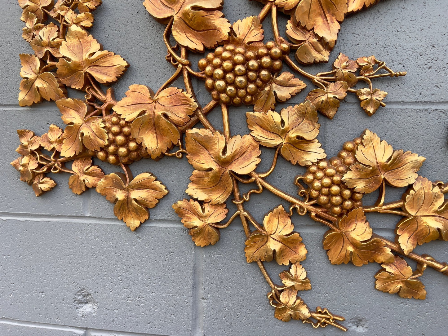 Vintage Syroco French Country Grape Vine Wall Hanging