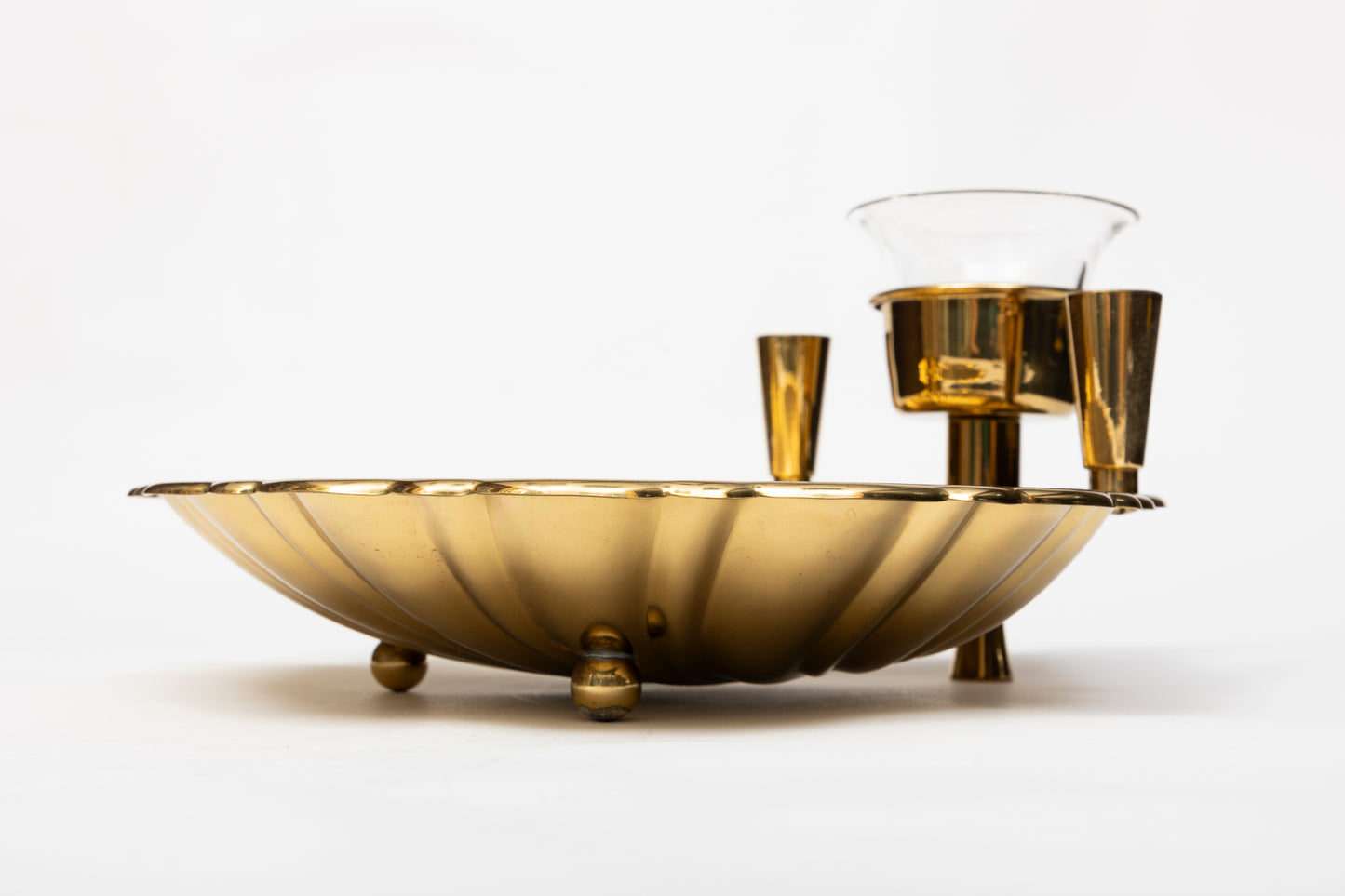 Pair of Solid Brass Seafood Serving Platters