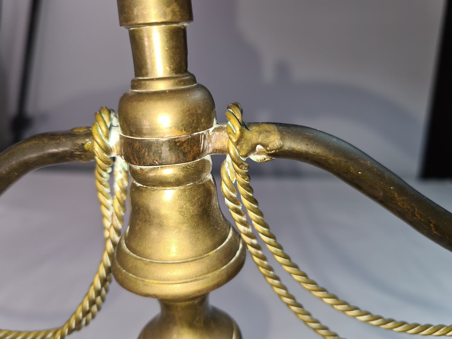 Vintage brass candleholder for 3 candles