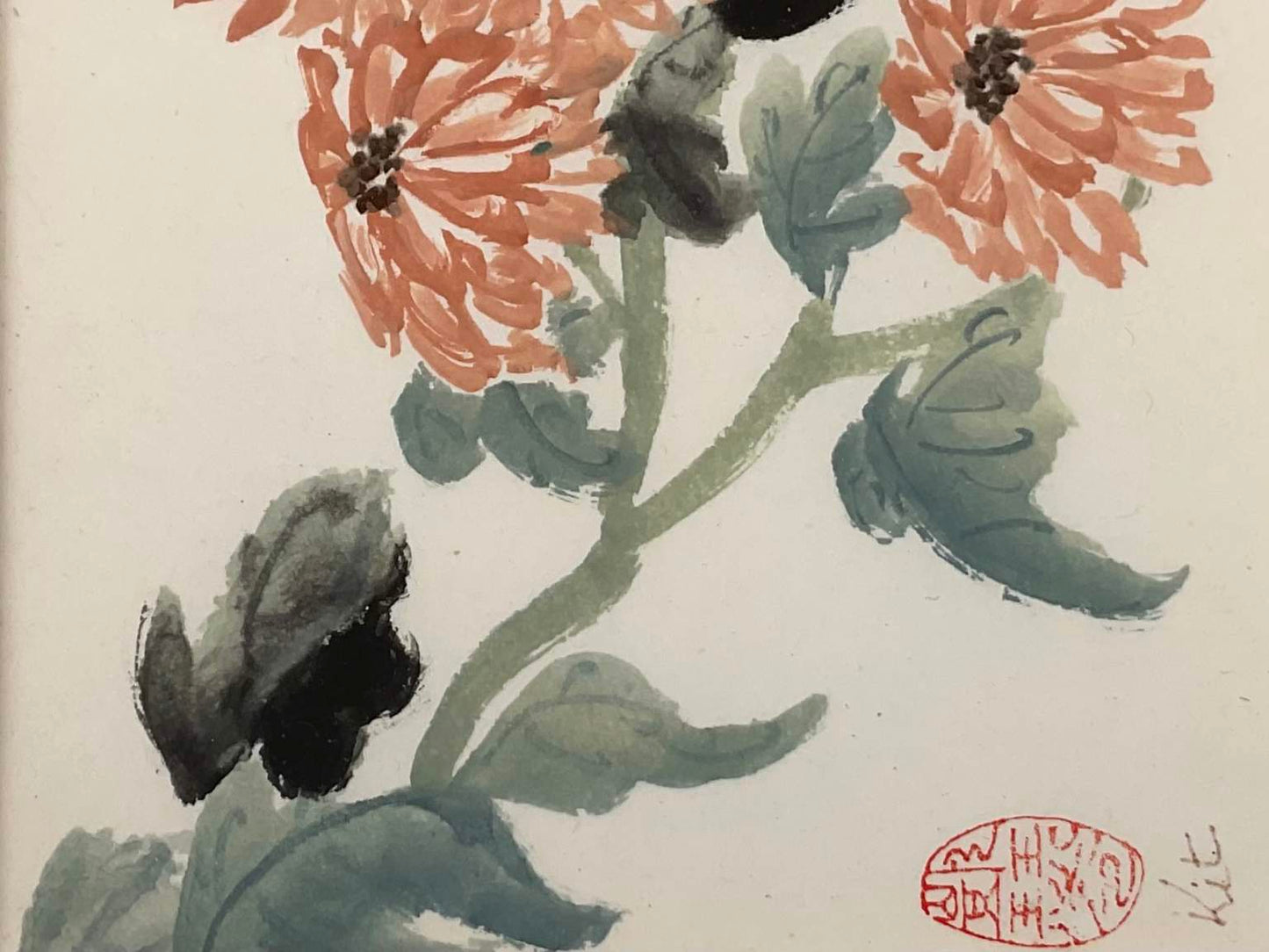 Kit Hughes, Oriental Brush on Paper, Signed