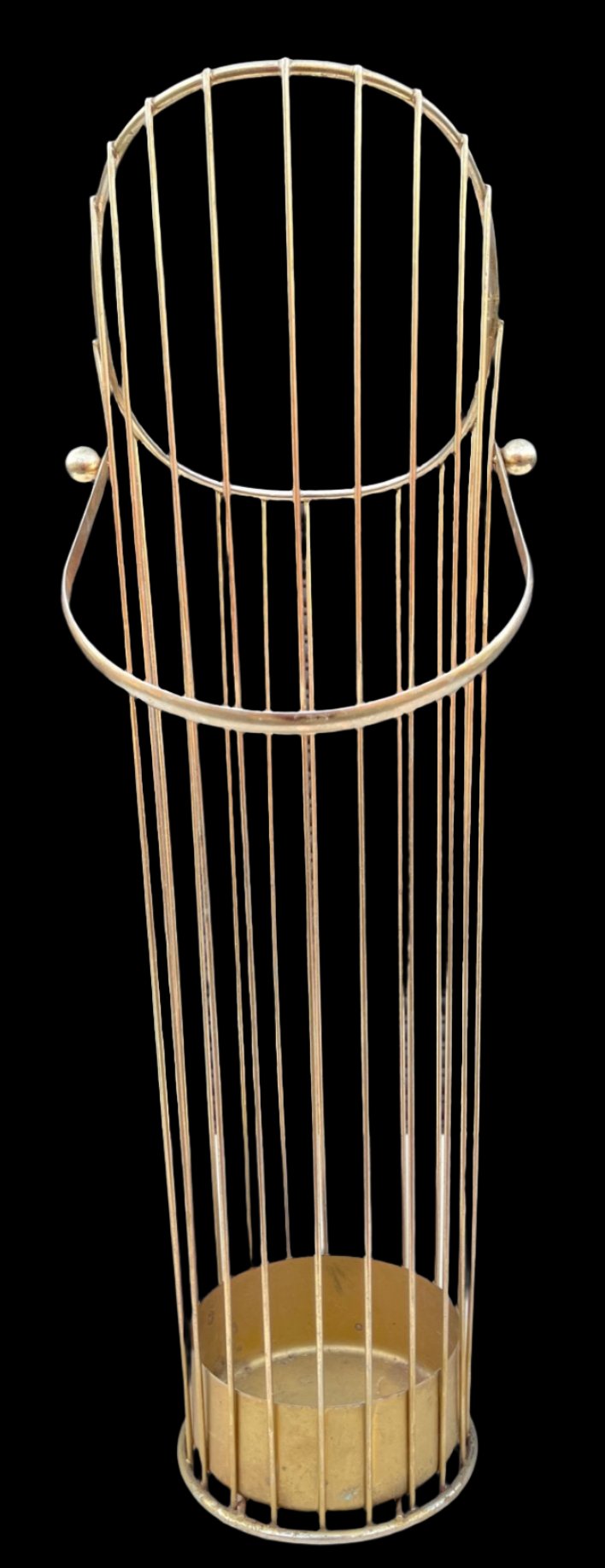 Mid 20th Century Brass Wire Umbrella Stand after Mathieu Mategot