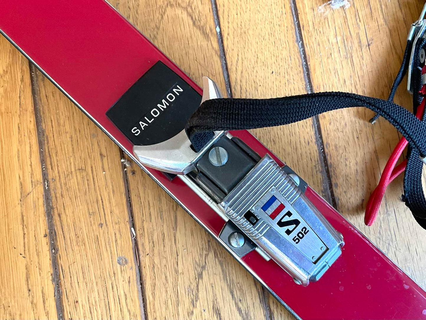 Pair of Vintage Red Head Killy 800 Skis and Solomon Bindings (Jean-Claude Killy)