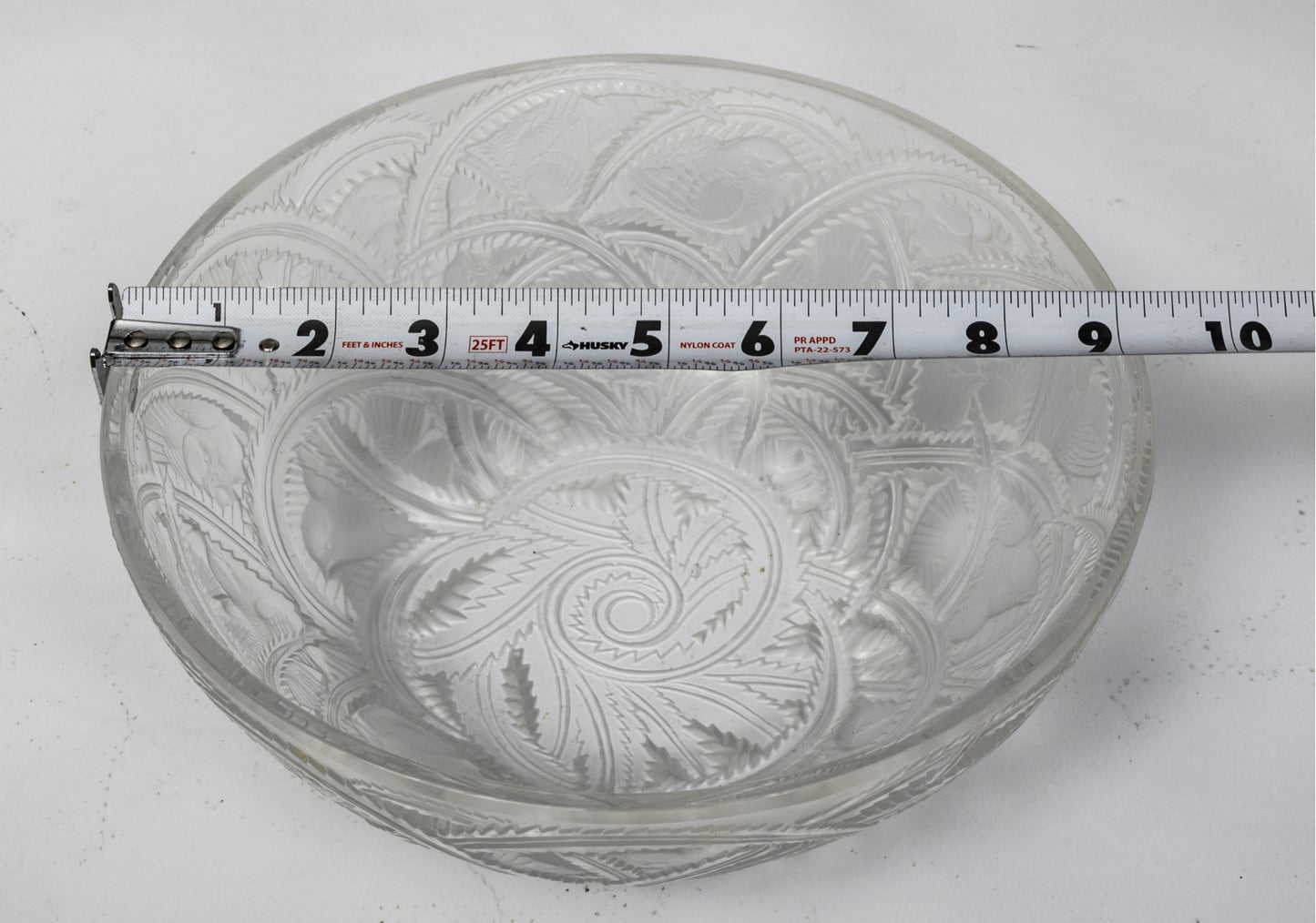 Lalique France Crystal Pinsons Finches Bowl