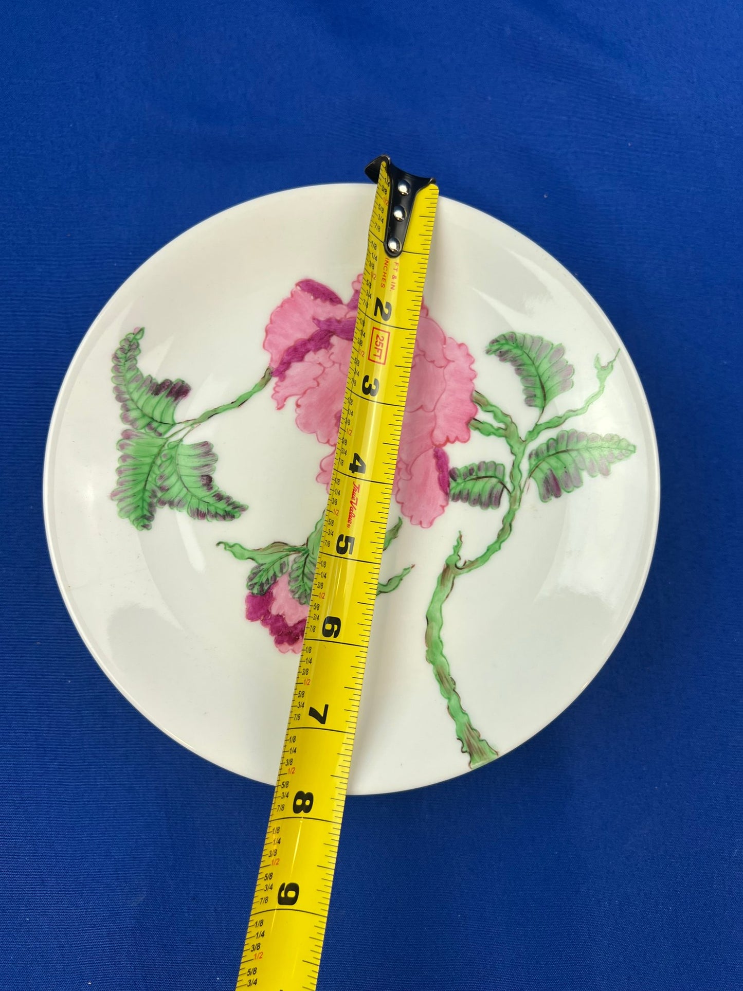 German Porcelain 8" Plates - Signed "Palm Beach - Au Bon Gout - Arzberg Germany"