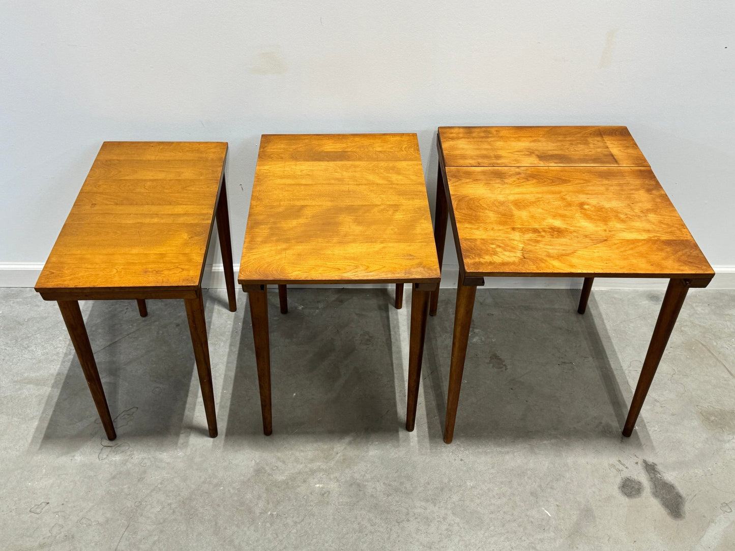 1960s Mid Century Modern Conant Ball Nesting Tables By Russell Wright - Set Of 3