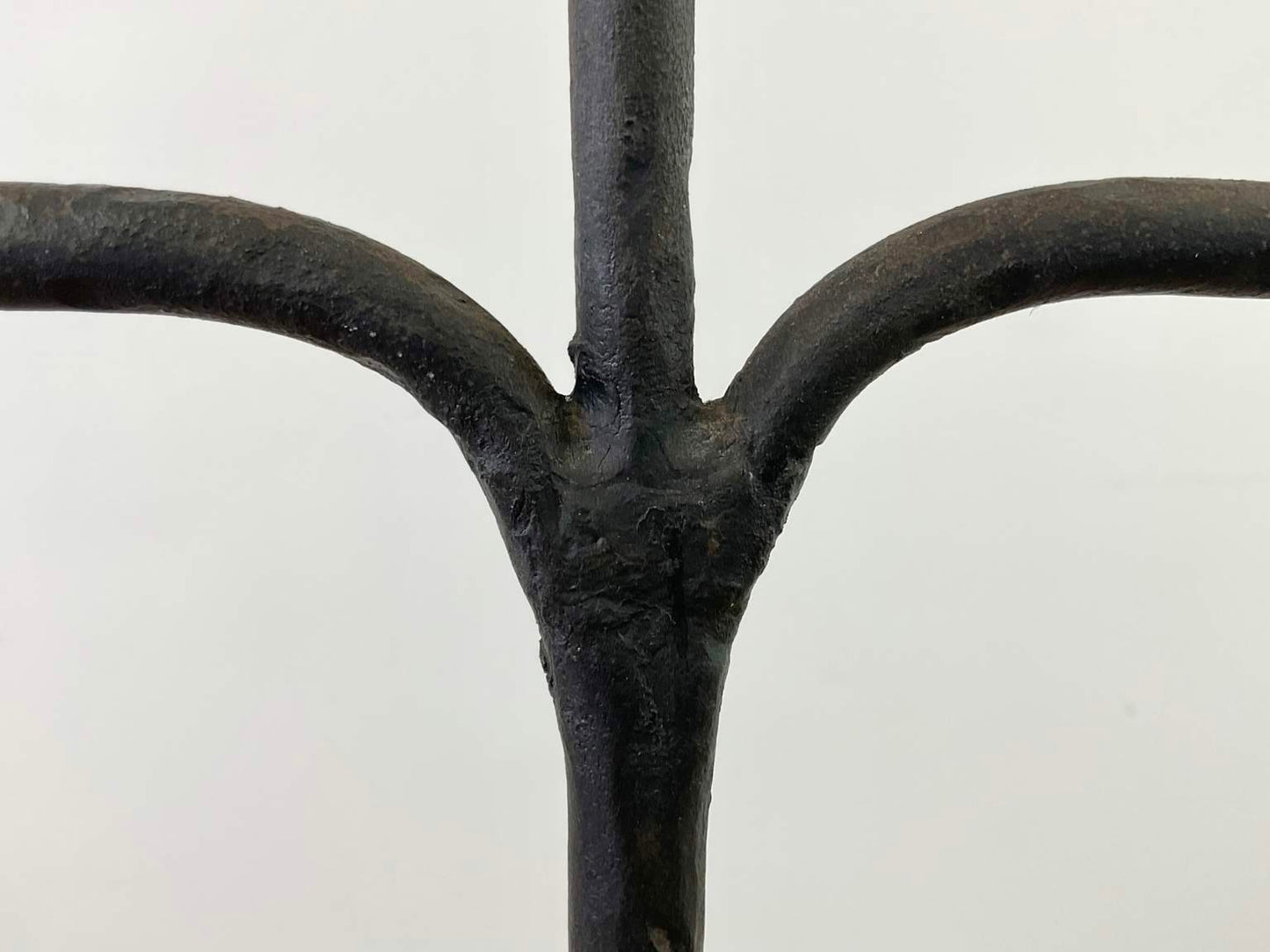 Antique Tall Wrought Iron Floor Candelabra