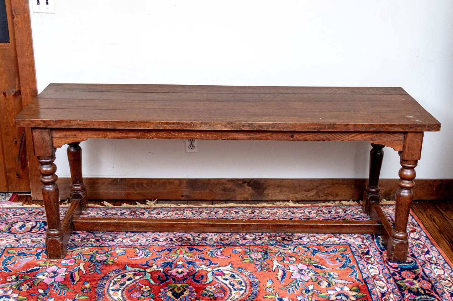 Antique English Oak Farmhouse Dining Table