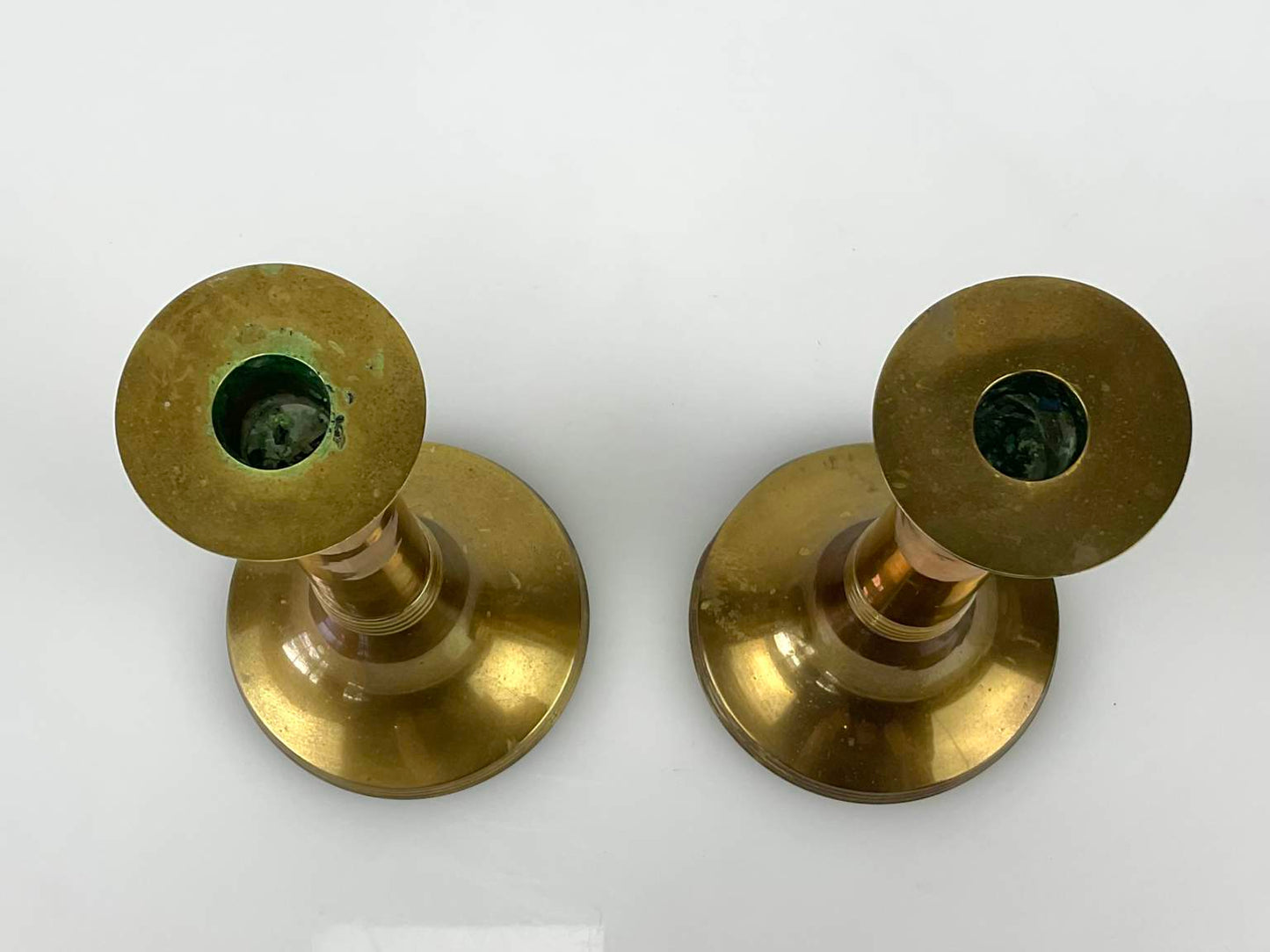 Pair of Vintage Gunther Lambert Brass Candleholders