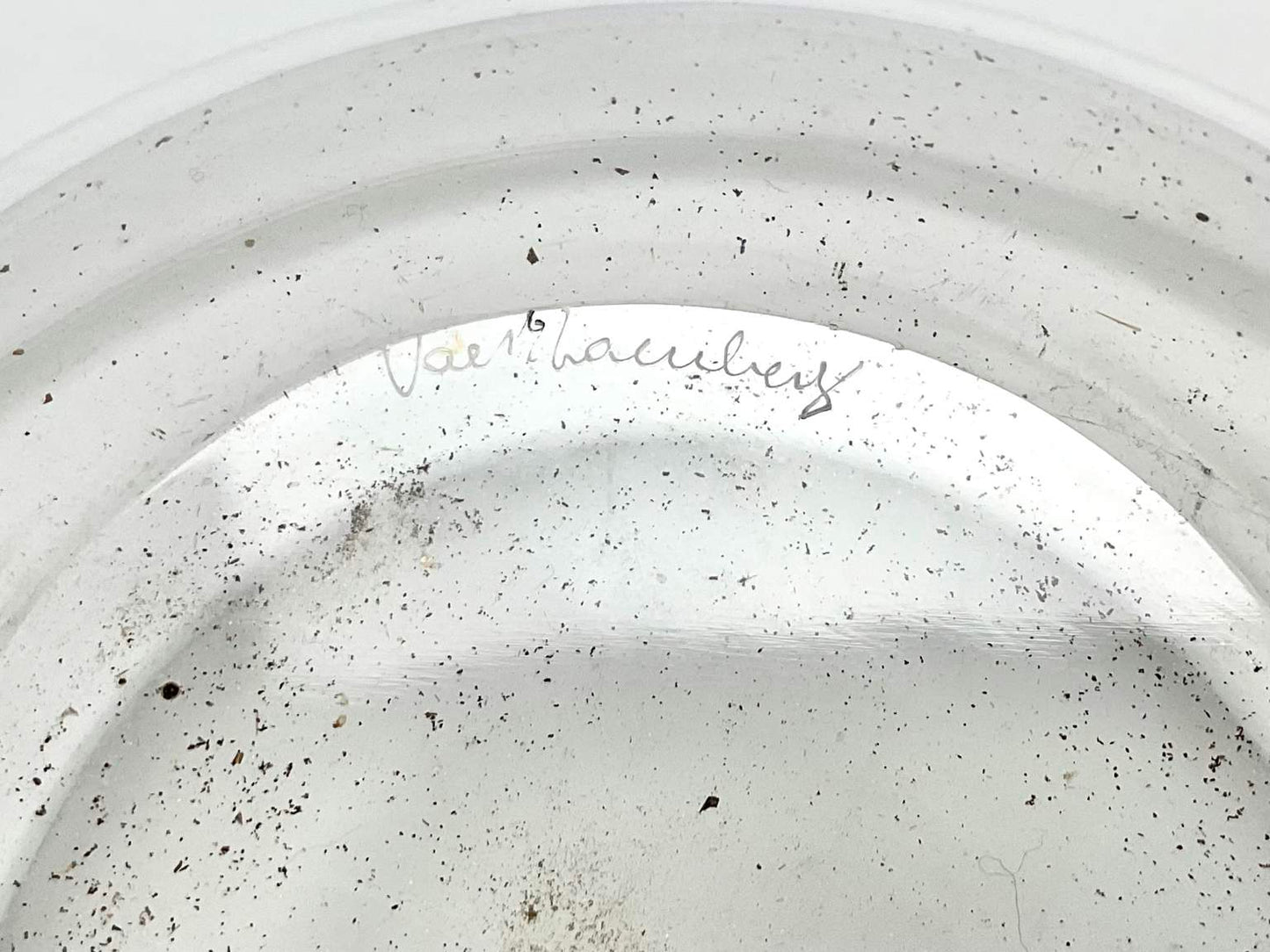 Vintage Val St. Lambert Crystal Bowl, Signed