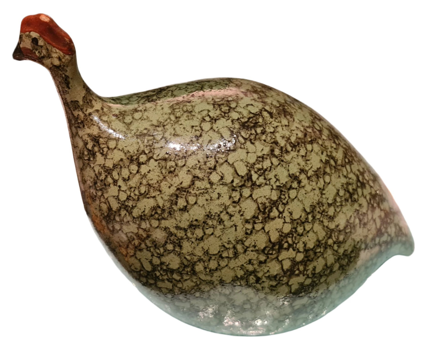 Green Bird, Ceramic, signed