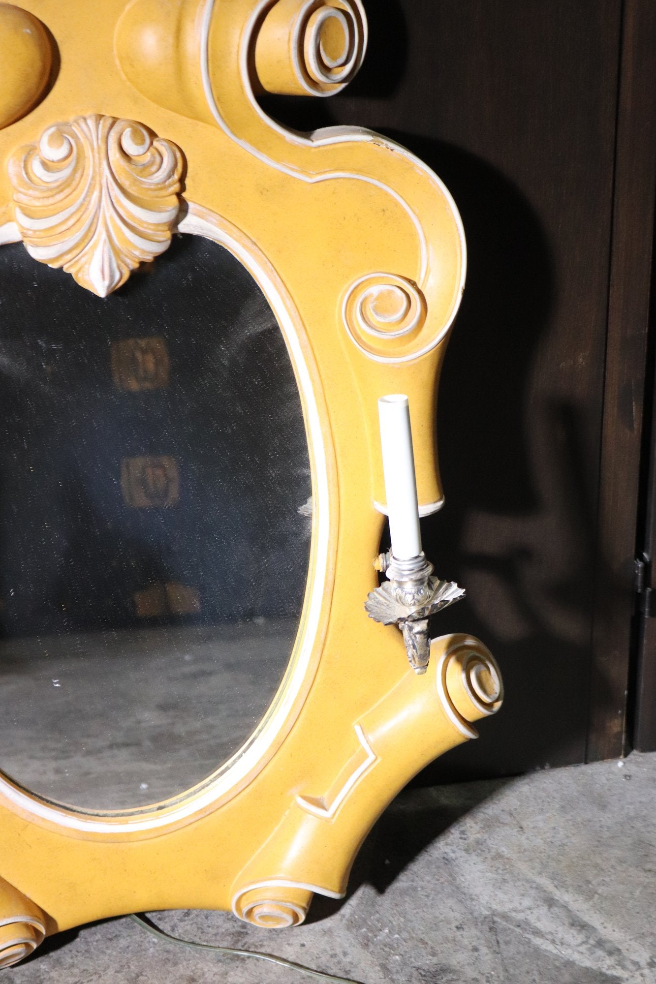 Vintage Electrified Wall Mirror
