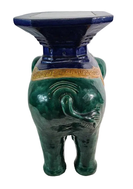 Antique Chinese Shiwan Ceramic Elephant Garden Stool