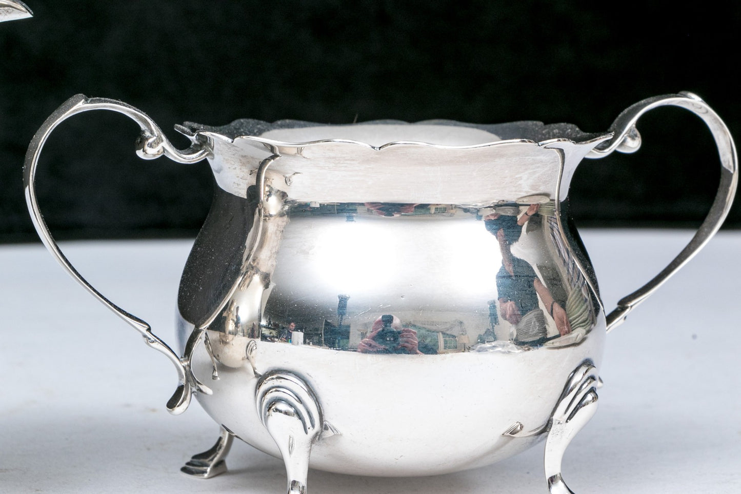 Sterling Silver Creamer And Sugar Bowl, 9.19 OZT