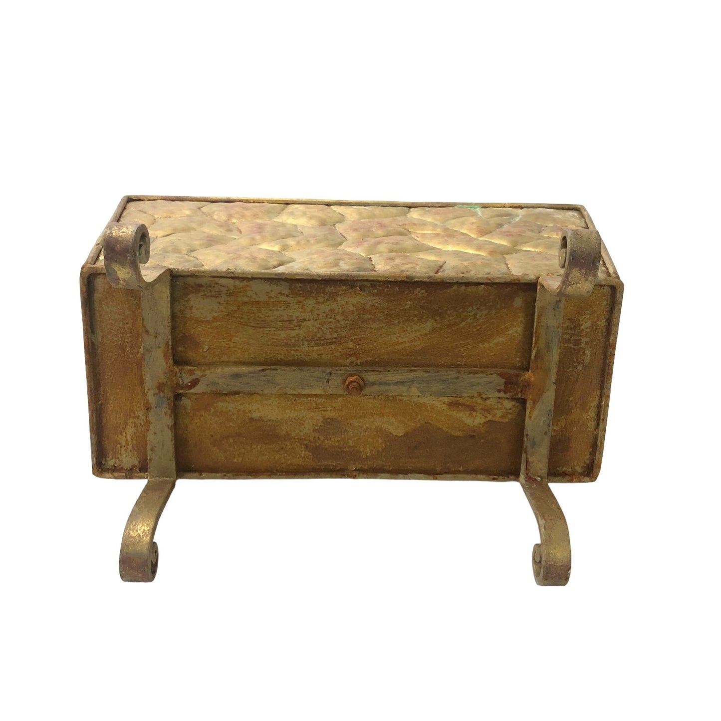 Mid-Century Modern Hand Forged Wrought Iron & Steel Firewood Rack - #S16-F