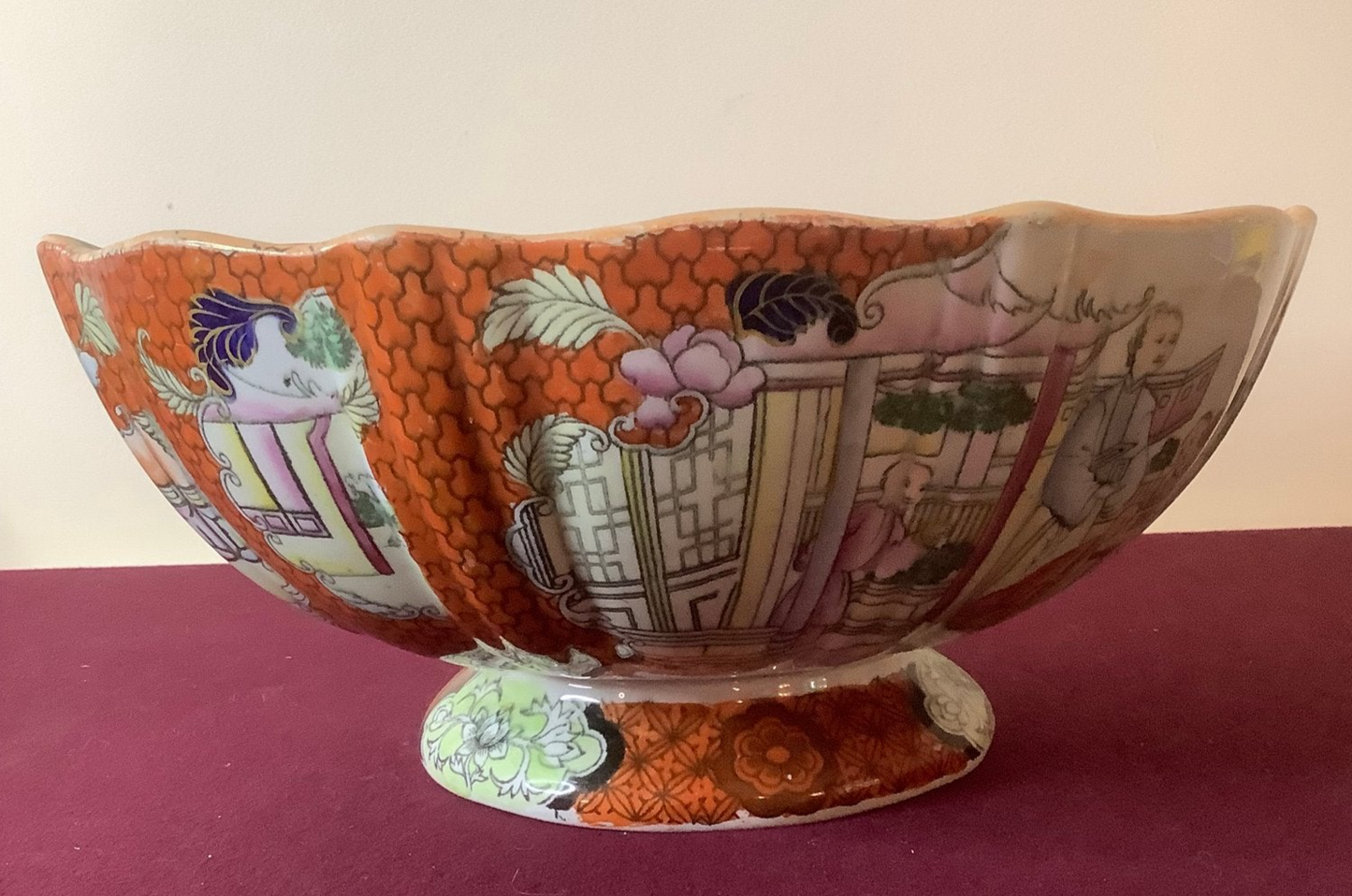 MASON'S PATENT IRONSTONE ASIAN SERVING BOWL, c.1830-48
