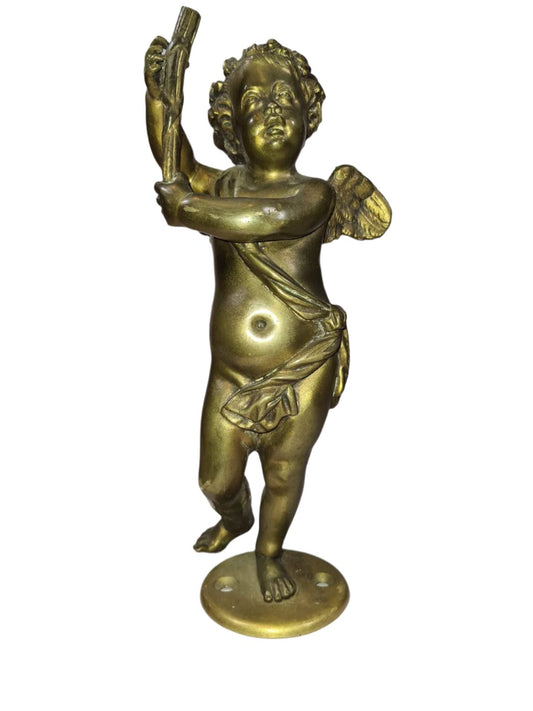 Bronze Winged Cherub Statue