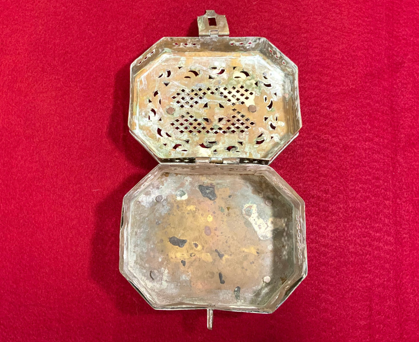 Vintage Brass Cricket Box