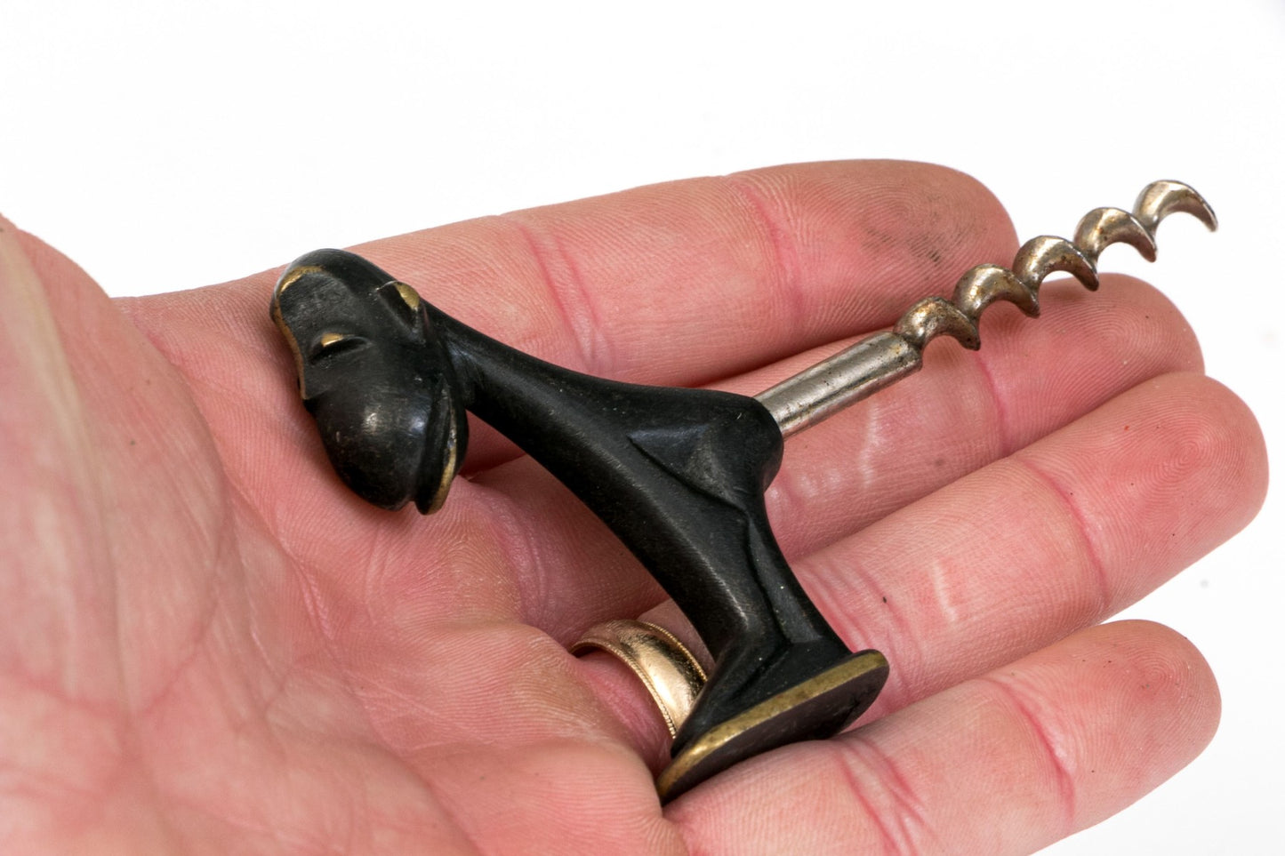 Antique R Rohac Austrian Bronze Monkey Form Corkscrew