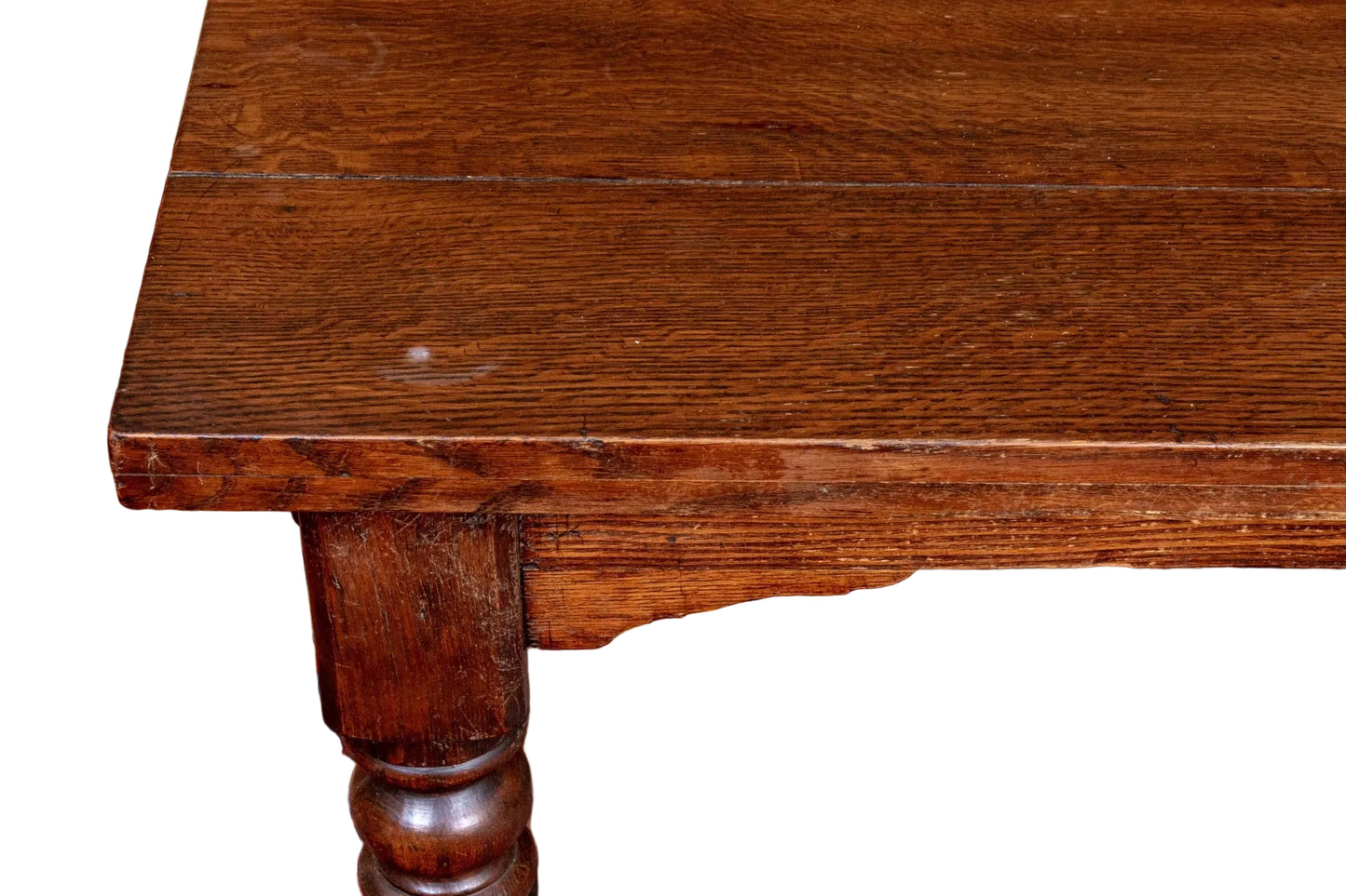 Antique English Oak Farmhouse Dining Table