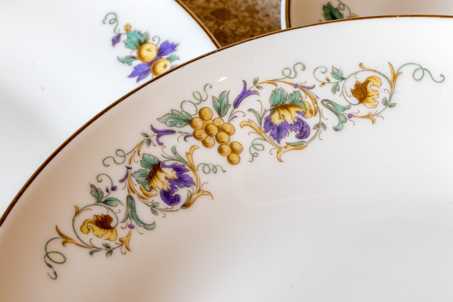 Set Of Six Richard Ginori "Capri" Ceramic Dinner Plates