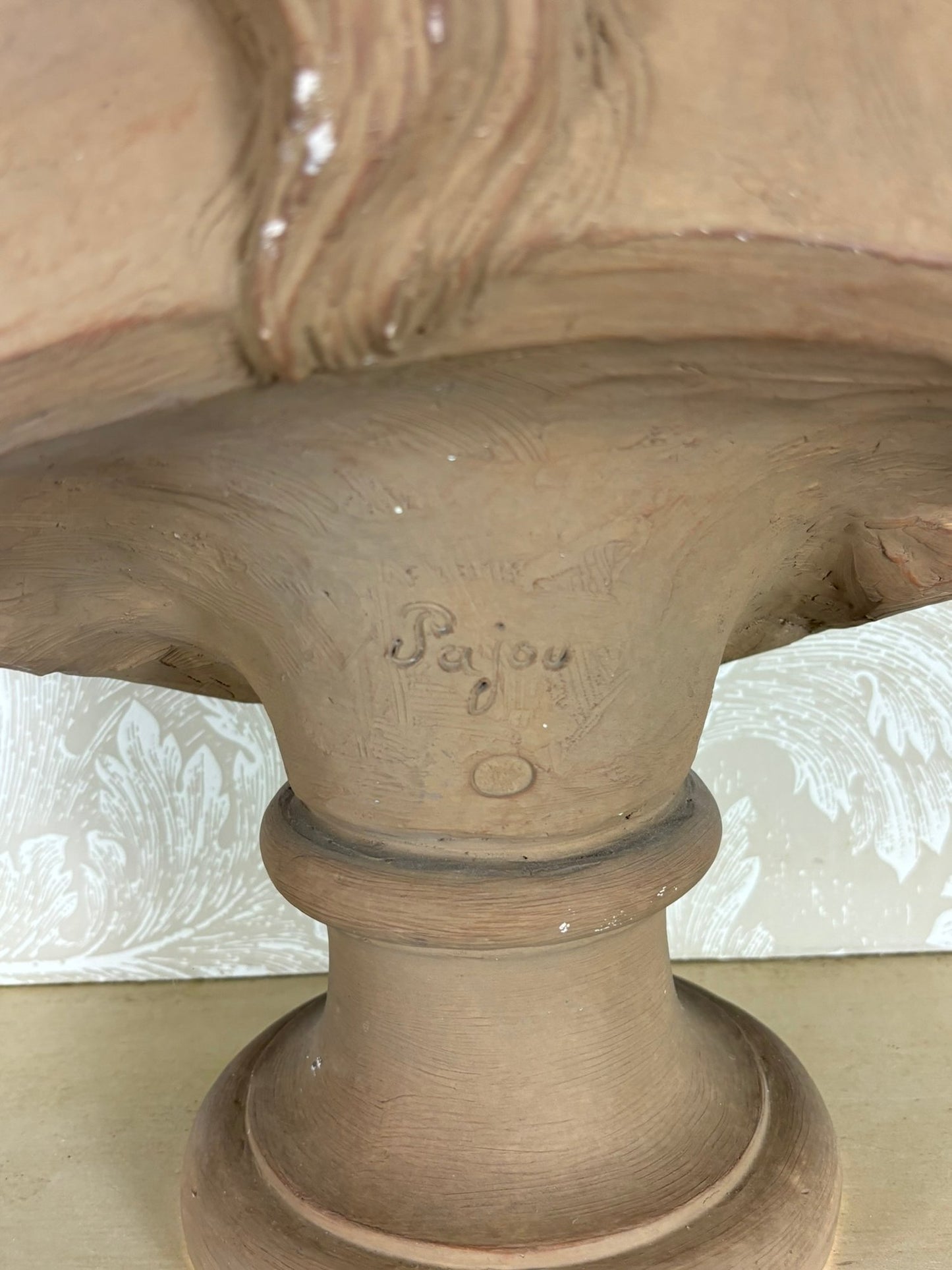 Rare one of a kind Antique French Terracotta Bust, signed Augustin Pajou (1730 - 1809)