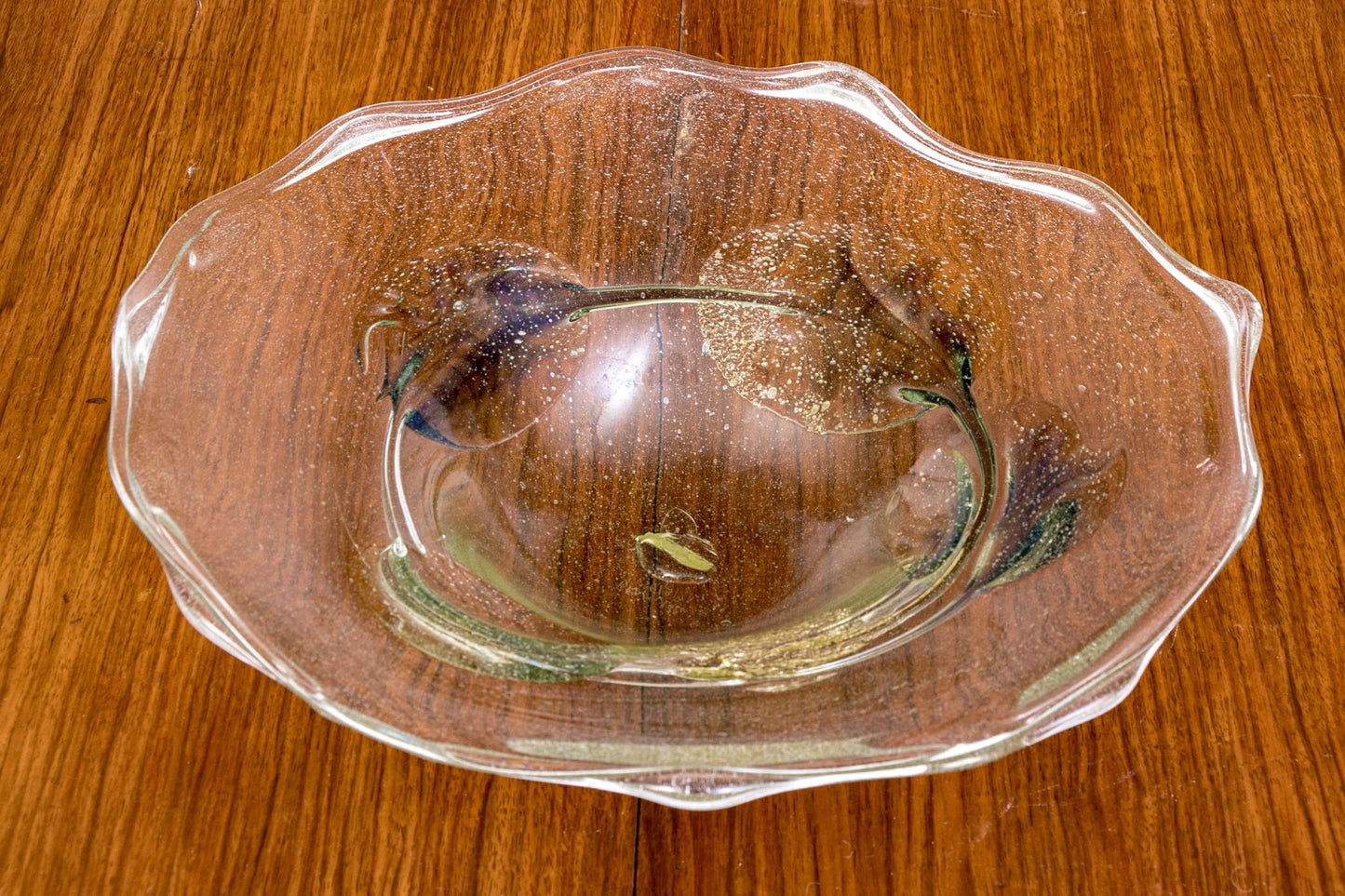 Peter Bramhall Signed Handblown Glass Bowl