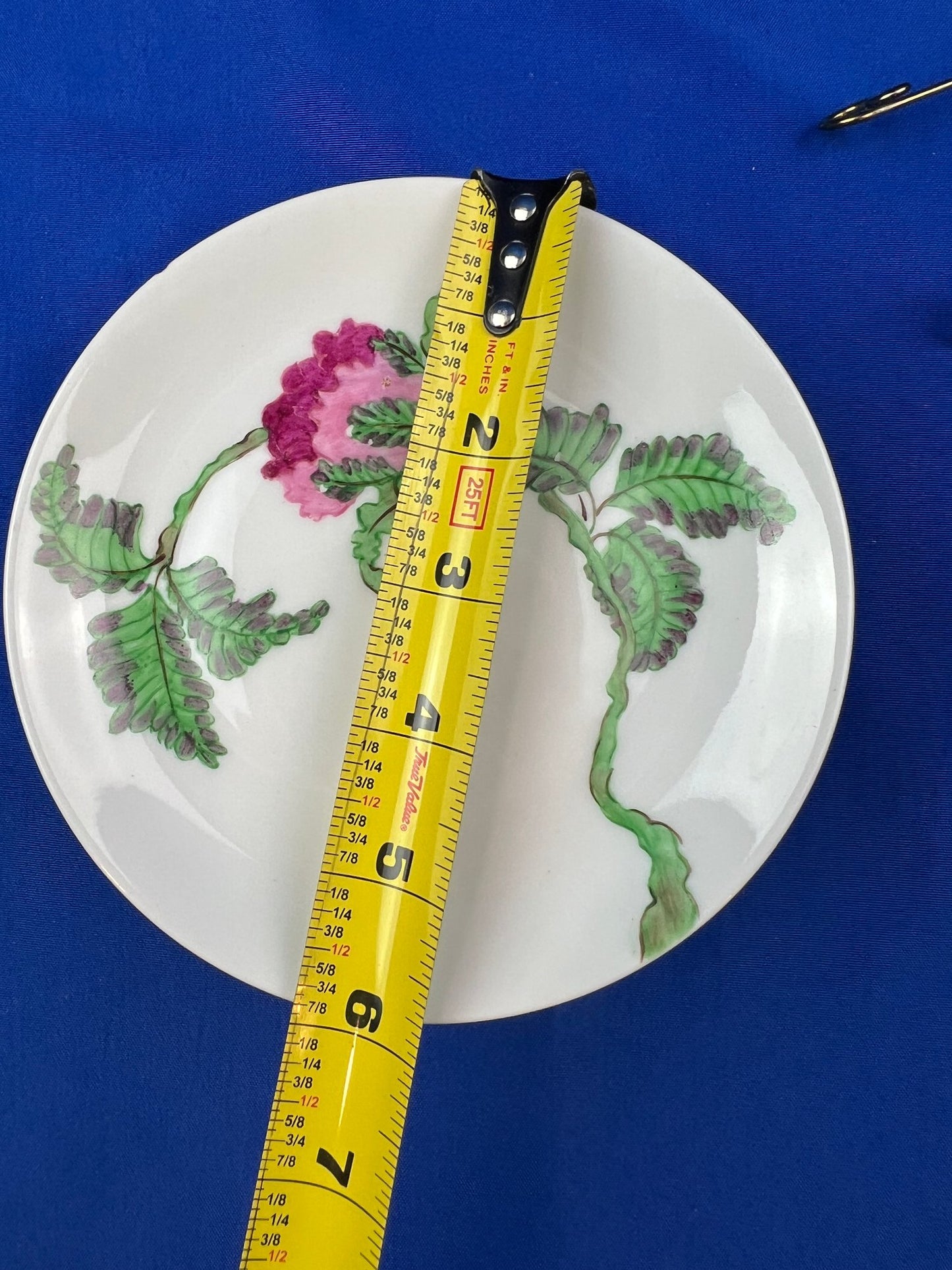 German Porcelain 6" Plates - Signed "Palm Beach - Au Bon Gout - Arzberg Germany"