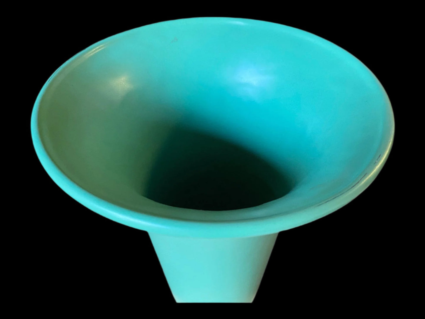 Large Art Deco Ceramic Trumpet Vase