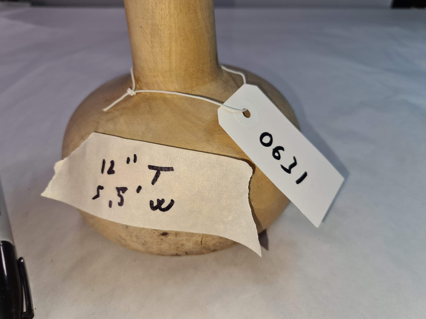 Handcrafted Wooden Vase with glass insert
