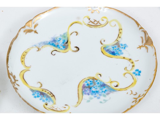 Set Of Six French Porcelain Breads And Butter Dishes