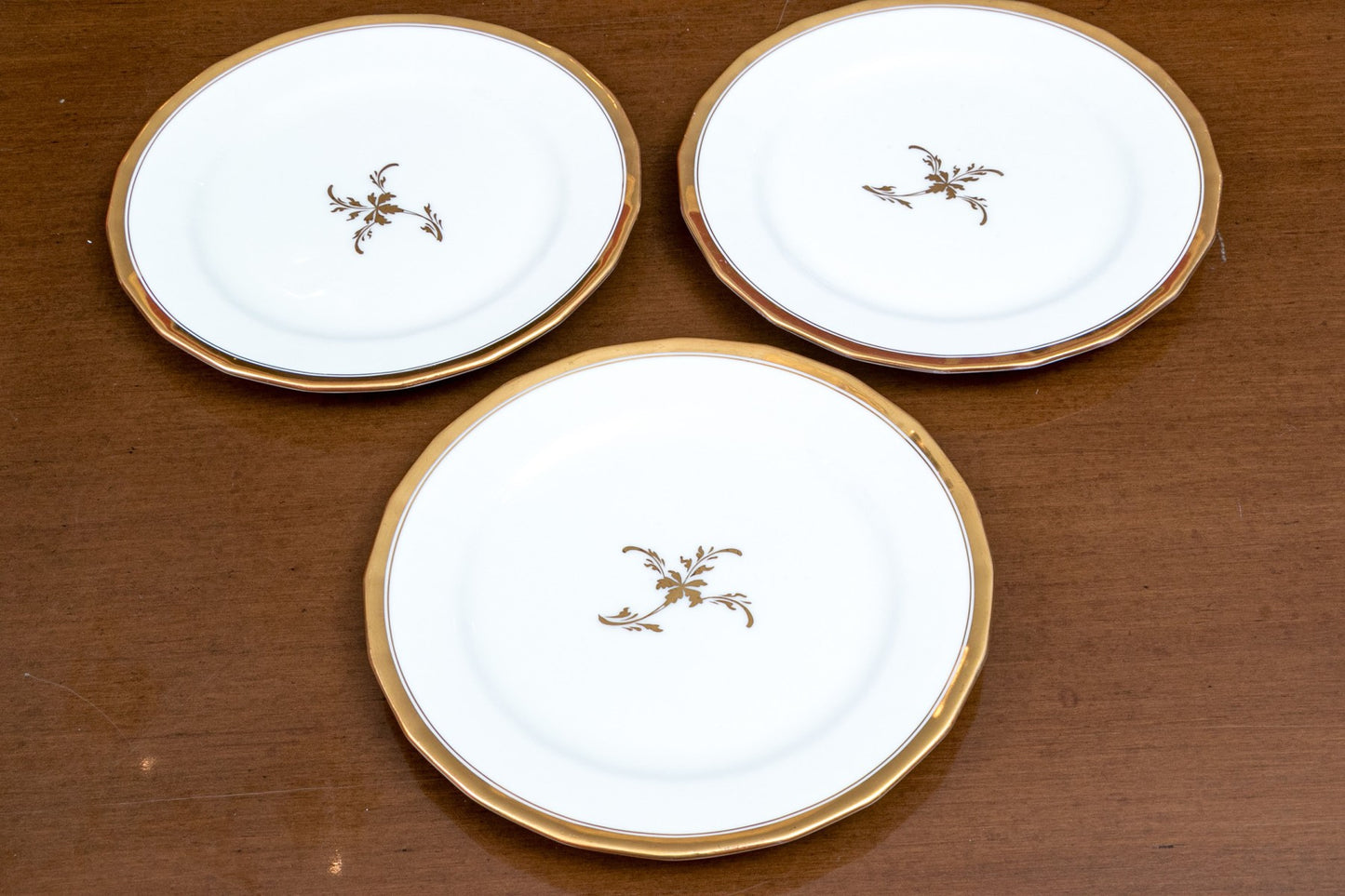 Set Of 10 English Cauldon Service Plates