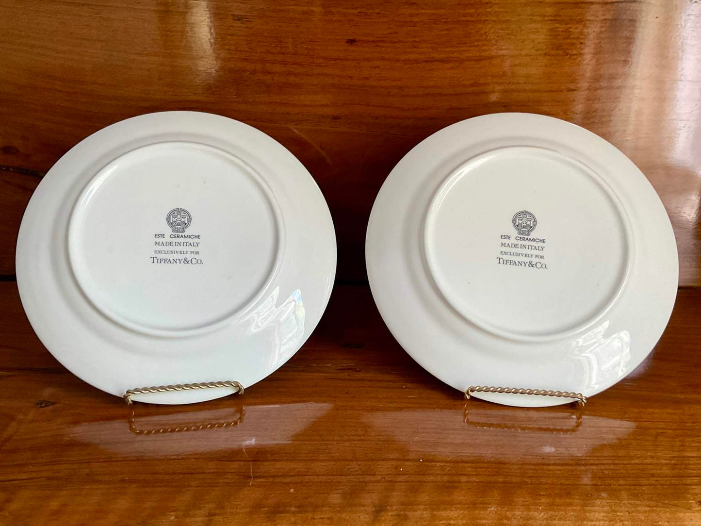 Pair of Tiffany & Co. Este Ceramiche Plates
