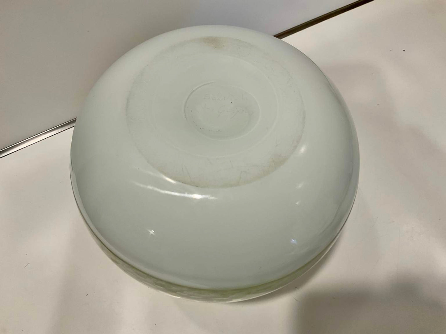 Vintage White Art Glass Vase, Luciano Gaspari, 1964, for Salviati & C.  Signed
