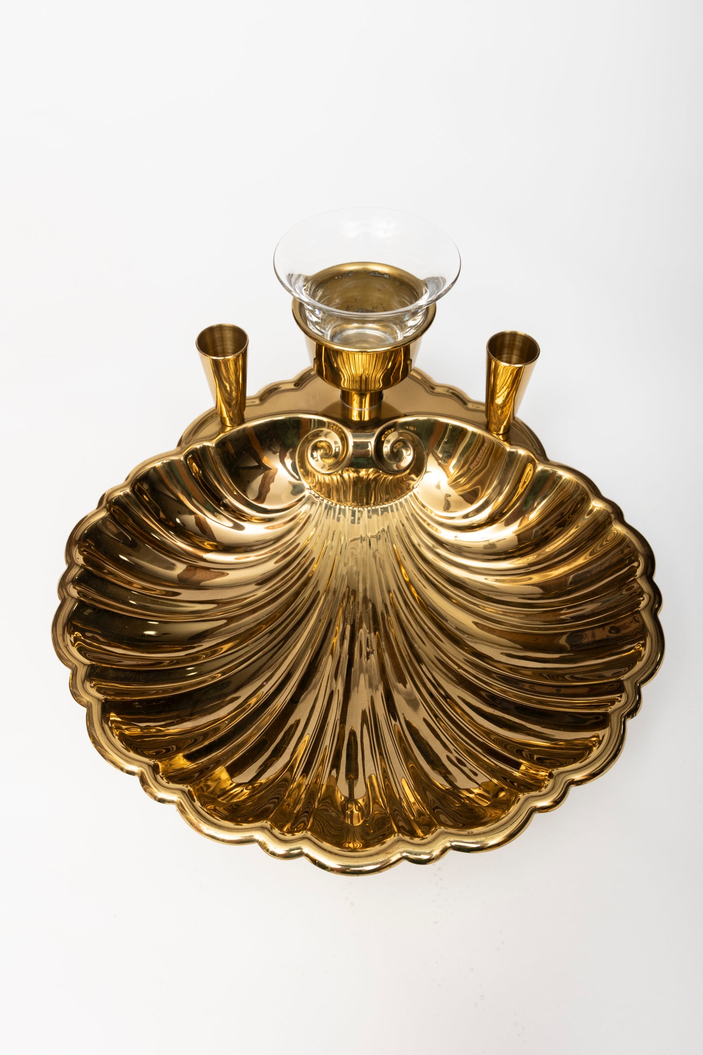 Pair of Solid Brass Seafood Serving Platters
