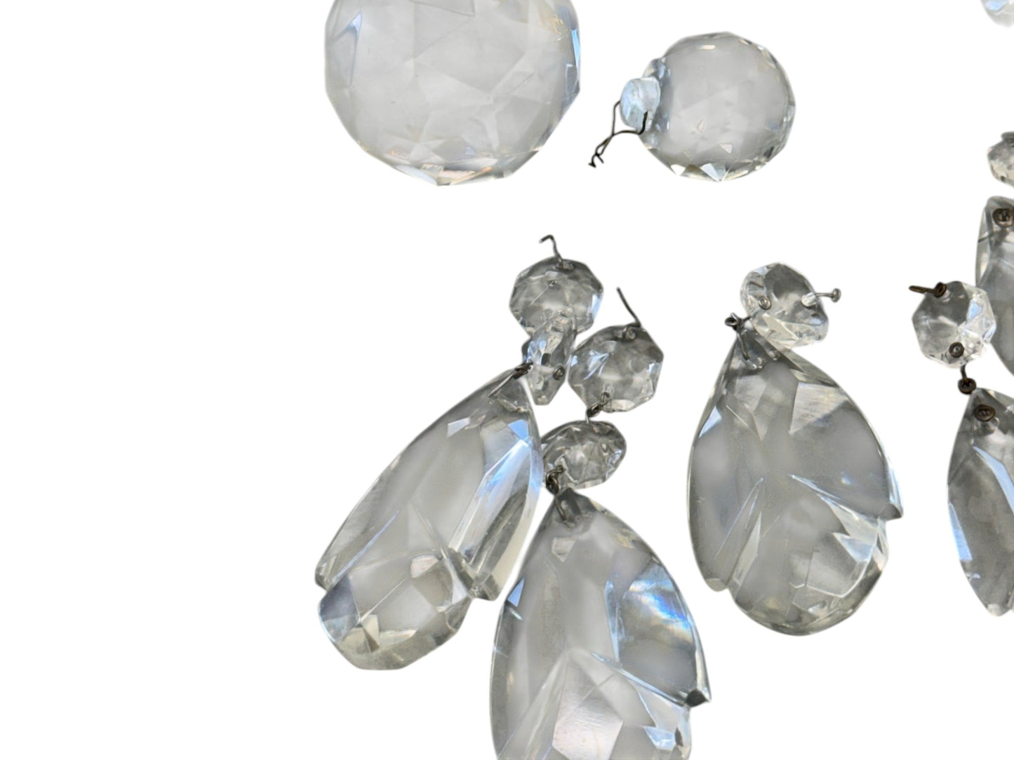 Vintage (1920s) Italian Murano Crystal Glass Chandelier with 8 arms.