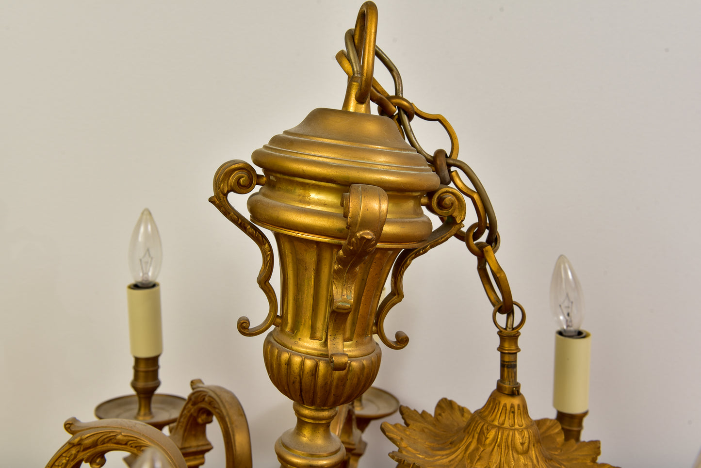 Antique French Gilt Bronze Louis XV Eight Arm Chandelier
