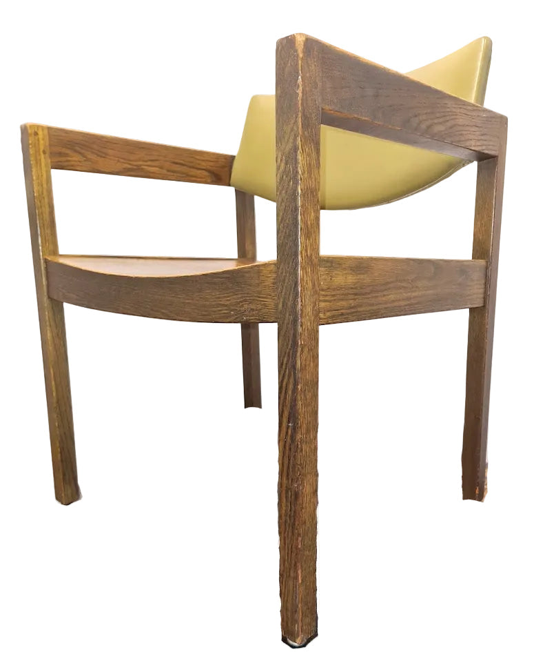 A Wonderfull Pair of Historic Gunlocke Company MCM Oak Armchairs