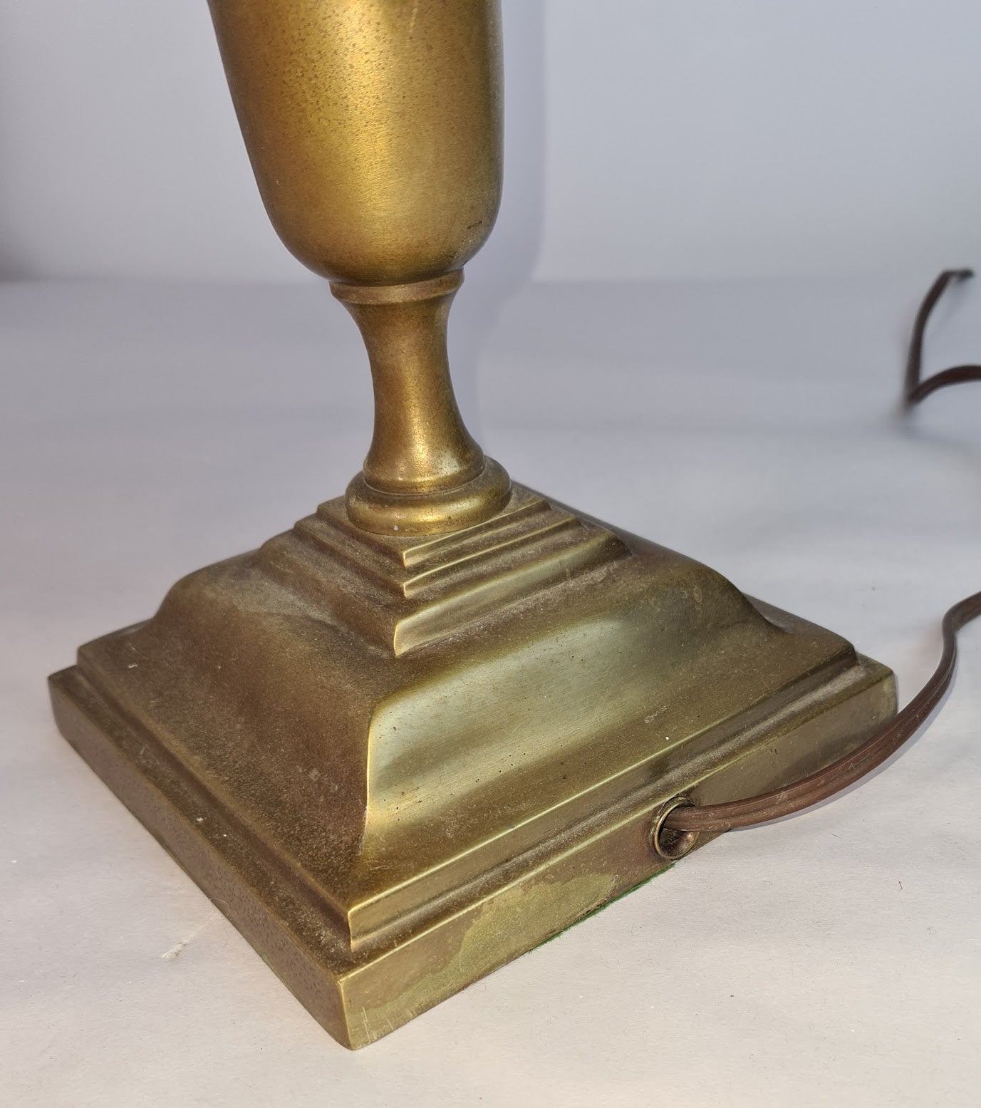Vintage Tall Solid Brass Asian Style Candlestick Lamp