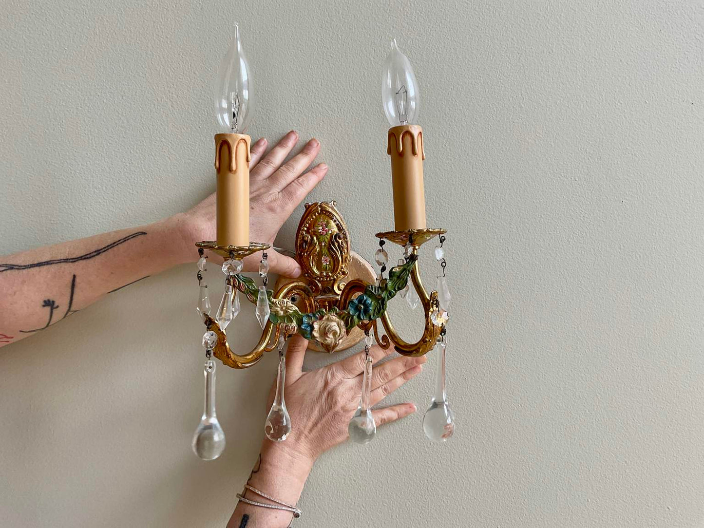 Gorgeous Pair of Vintage Italian Sconces