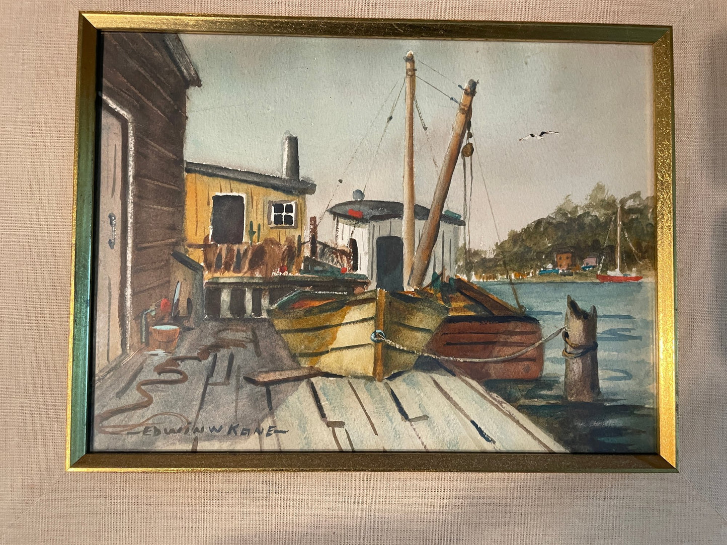 EDWIN KANE (American 20th C), Harbour