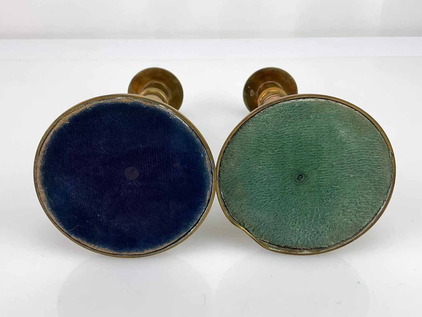 Pair of Vintage Gunther Lambert Brass Candleholders