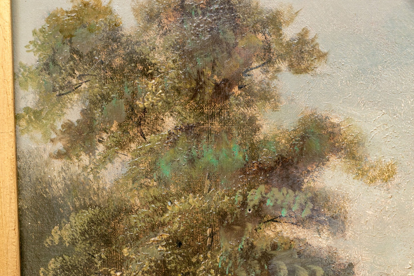 W. Williams, Landscape Antique Oil On Canvas
